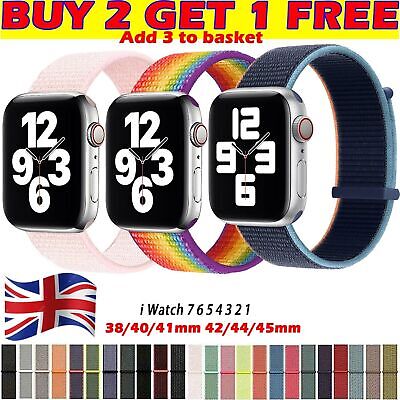 Nylon Loop IWatch Band For Apple Watch Ultra Series 8 7 6 5 4 3 SE 38/42/40/44mm • 1.36€
