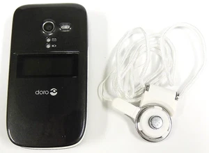 Doro PhoneEasy 626 - Black and White ( Consumer Cellular ) Flip Phone - Bundled - Picture 1 of 4