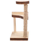 Mini Cat Scratching Tree House Tower Model Wooden Post-