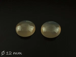 2 uds. Cabujones de ágata gris para pegar en monturas, Ø 12 mm - Imagen 1 de 1