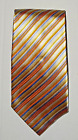 Cravate 100 % soie Irvine Park Diagonal Orange Strip faite main