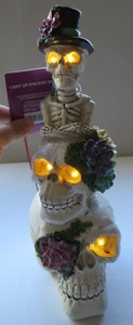 Walgreens Illumina Teschi Impilati per Halloween o Giorno dei Morti NUOVO FUNZIONANTE - Foto 1 di 12