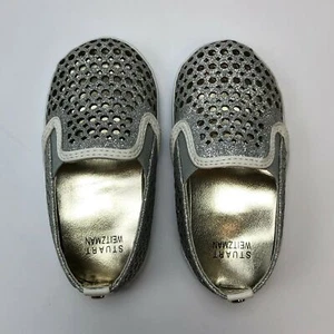 Stuart Weitzman Baby Girls 12-18 Months Silver Shoes - Picture 1 of 6