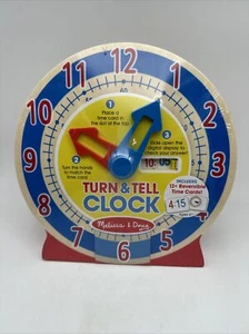 Reloj de madera Melissa & Doug Turn & Tell - Juguete educativo NUEVO - Imagen 1 de 22