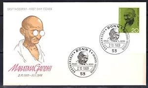 Mahatma Gandhi Germany 1969 FDC - Picture 1 of 1