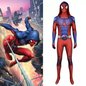 Marvel's Spider-Man 2 Peter Parker Scarlet III Suit Bodysuit Cosplay Jumpsuit - Picture 1 of 25