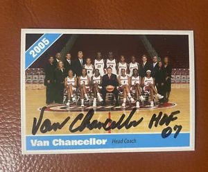 VAN CHANCELLOR autograph HOUSTON COMETS Head Coach WNBA Champ custom card signed - Picture 1 of 2