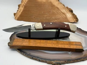 Vintage Schrade USA LB5 Single Blade Lockback Folding Knife wood handles--802.25 - Picture 1 of 7