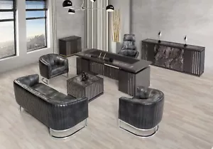 Büromöbel-Set, Komplett Büro / Schreibtisch, Schrank, Beistelltisch - Bild 1 von 9