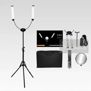 Yidoblo 50W 360° Ajustable LED Doble Brazo Tiras Largas Luz de Relleno para Youtube - Imagen 1 de 12