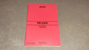 Olivetti PR 2300 Ink Jet Printer User Guide Manual - Picture 1 of 2