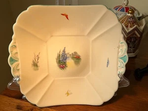 Antique , Shelley, plate , rare pattern, bridge,water, flowers, butterfly’s - Picture 1 of 8