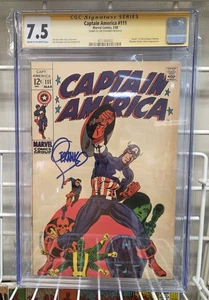 CAPTAIN AMERICA #111 CLASSIC COVER CGC 7.5 VF- SIGNED BY JIM STERANKO - Picture 1 of 3