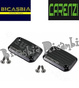 18822 - CARENZI - COPPIA COPERCHI POMPA FRENO NERI CNC MBK 50 NITRO YAMAHA AEROX - Picture 1 of 1