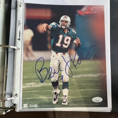 FOTO 8x10 firmada por los delfines de Miami Bernie Kosar JSA MJR Foto 1 de 3