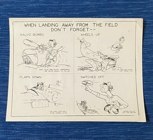 Foto oficial de entrenamiento de piloto de bombardero de la Segunda Guerra Mundial de la AAF de colección dibujos animados militares - Imagen 1 de 3