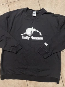 Helly Hansen Pullover Herren XL schwarz Logo Outdoor Rundhals Sweatshirt Pulli - Bild 1 von 7