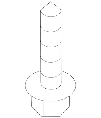 Tornillo de extensión forro guardabarros original Audi N-910-570-01 Foto 1 de 4