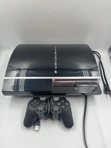 Sony PlayStation 3 PS3 CECHG01 Fat Console Nera - Testata con controller - Foto 1 di 15