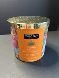 Rara vela Toscana Aloha playa con aceites esenciales 12 onzas 3 mechas - Imagen 1 de 6