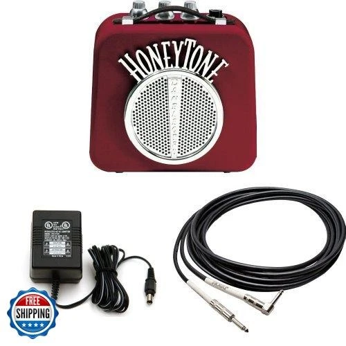 Danelectro N10B Honey Tone Mini Amp in Burgundy With 9V power Adapter and 5-F - image 1 of 1