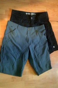 Kuhl Men's Hiking Shorts x2 Black Gray Sz 38 RN#108846 Born in the Mountains - Picture 1 of 19