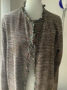 ZARA Mantel Größe L 42-44 Mehrfarbig Damen Fransen, Glitzer, top - Bild 1 von 10