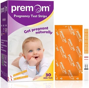 Tiras reactivas de embarazo Premom 30 HCG - detección temprana, precisas - Imagen 1 de 7