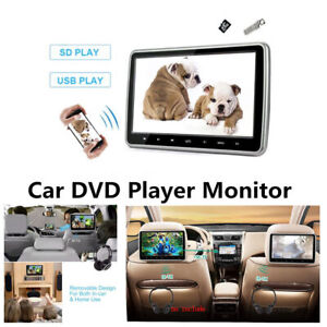 Car Headrest Monitor DVD Player 10.1" USB/SD/HDMI Rear-Seat Entertainment System