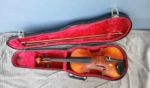 Vintage Dancla 126 3/4 Wm. Lewis & Son Violin German w/ Case & Glasser Bow - Picture 1 of 24