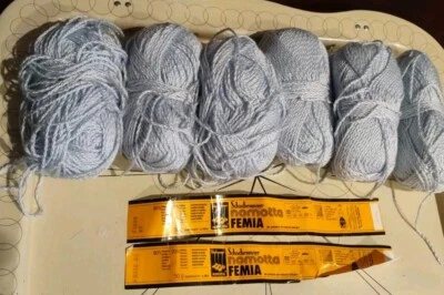 6 SK VINTAGE SCHACHENMAYR NOMOTTA FEMIA YARN 80% Acrylic 20% Viscose  50 g each - Image 1 of 3