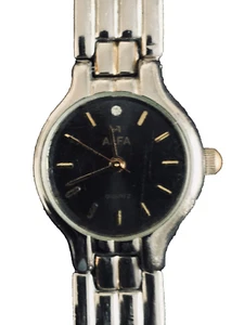 ALFA Swiss 12K W.Gold 8K Diamond Quartz Elegance Journée NUIT Women's Wristwatch - Picture 1 of 7