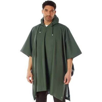 Poncho de lluvia impermeable Rothco Olive Drab goma de alta resistencia protección de emergencia Foto 1 de 4