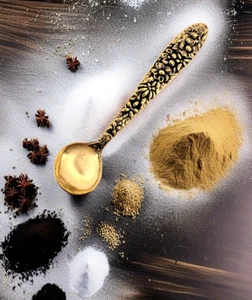 Cuchara de sal pequeña chapada en oro de 18 quilates en plata de ley/bebé/coleccionistas - 2,7 pulgadas - Imagen 1 de 6