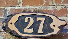 Carved House Number Wooden Hand Made NUMBER 27