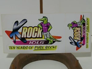VINTAGE 2001 K ROCK 101.5 10 YEARS OF PURE ROCK BUMPER STICKER MANHATTAN KANSAS - Picture 1 of 2