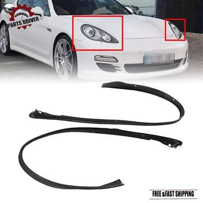 2Pc Headlight Rubber Sealing Strip Trim Headlamp For Porsche Panamera 10-13 4.8L - Изображение 1 из 4