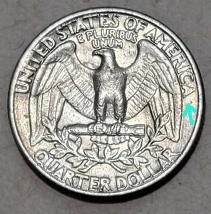 1979 Washington Quarter, 1 Letter "A" on reverse Filled In. - Bild 1 von 3
