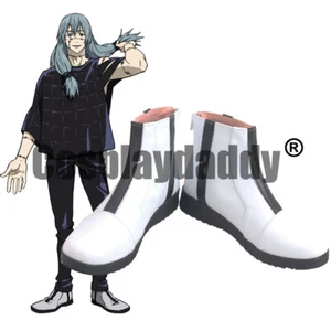 Cursed Spirit Jurei Mahito Cosplay White Shoes Anime Manga Ankle Boots S008 - Picture 1 of 5