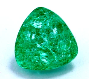 Piedra preciosa suelta esmeralda verde colombiana Muzo con certificación natural de 12,60 quilates - Imagen 1 de 6
