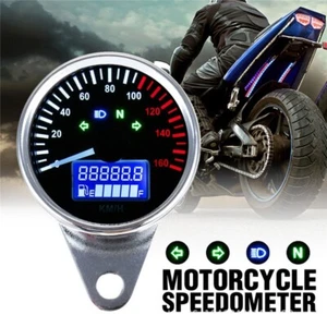 New Model Universal 12V 0~160KM/H Motorcycle Digital LCD Tachometer Speed Gauge - Picture 1 of 6