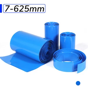 2M-10M PVC Heat Shrink Tubing Wrap RC 18650 Battery Pack 7mm - 625mm Wide Blue - Picture 1 of 6