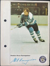 1971/72 Toronto Sun NHL Action Photo- Sheldon Kannegeisser (Pittsburgh Penguins)