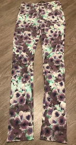 Pantalones de mezclilla florales ajustados para mujer ""amapola fotográfica lila"" talla 26 - Imagen 1 de 6