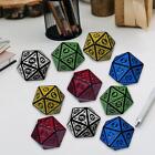 10 Pieces Astrology Signs Dice Polyhedral Dice Acrylic 20 Sided Dices D20 Die
