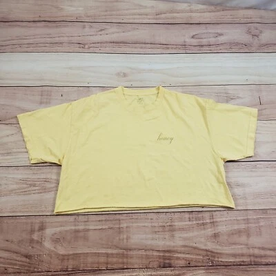 Brandy Melville Shirt Women One Size Yellow Crop Top Cropped Casual Basic Ladies - Image 1 of 4