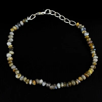 Hermosa pulsera deslumbrante de labradorita facetada 42,00 quilates con cuentas VK 47 E679 Foto 1 de 3