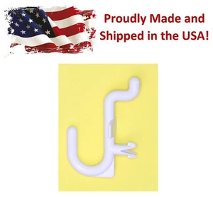 Plastic White J Hook Peg Board Hook Kit Tool Storage Craft Hooks Pick A Pack - Picture 1 of 23