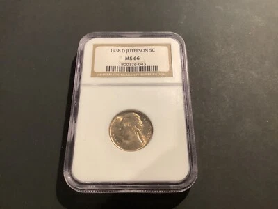 1938-D JEFFERSON 5c NGC MS 66 - L7.10 - Image 1 of 2