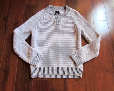 BAR III ~ Para hombres M ~ Gris Sombreado KNUBBY KNIT Algodón Abotonado Polo Pullover Suéter Foto 1 de 4